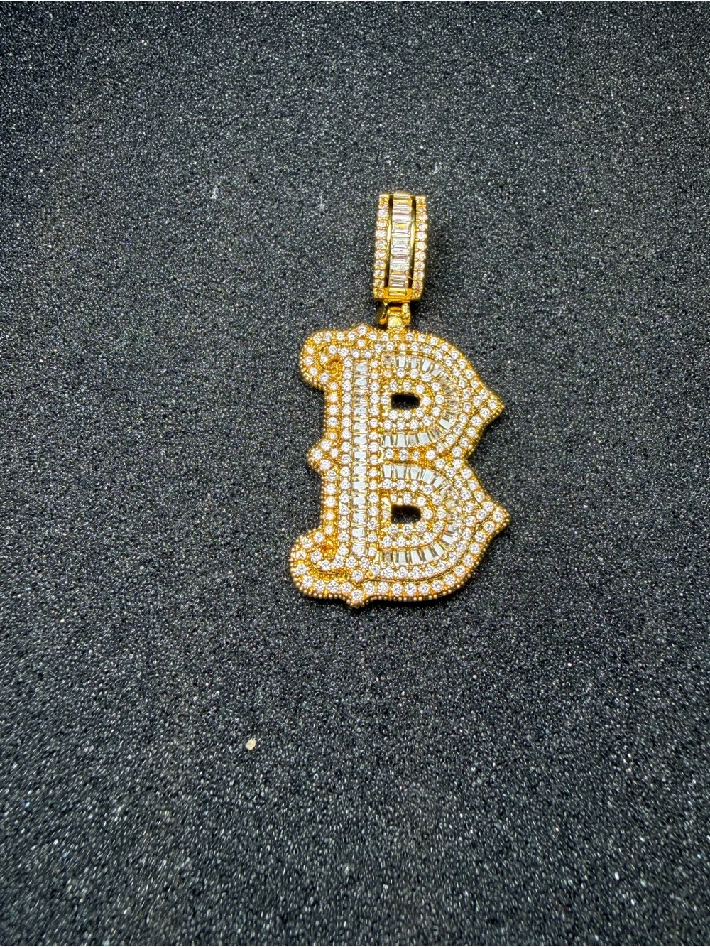 Pave Letter B Pendant